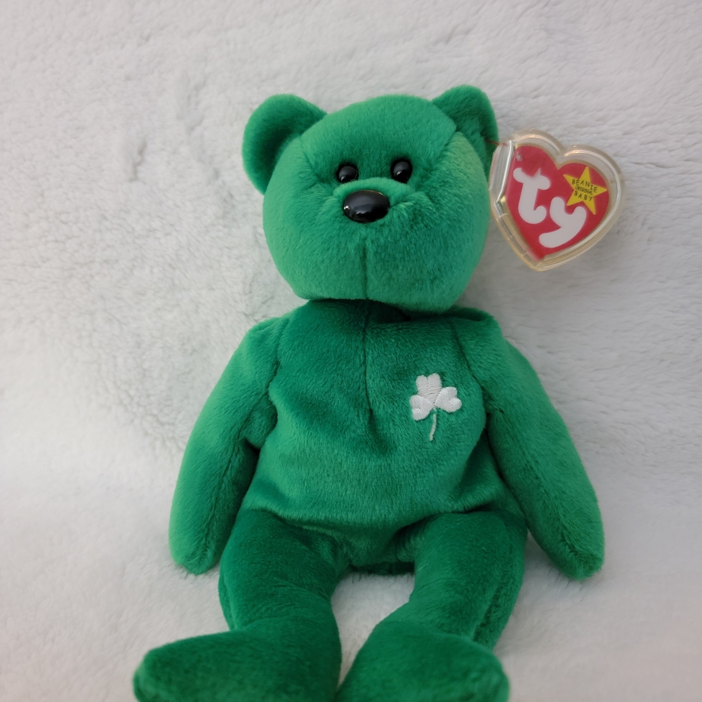Ty Green Stuffed Animal Plush Bear